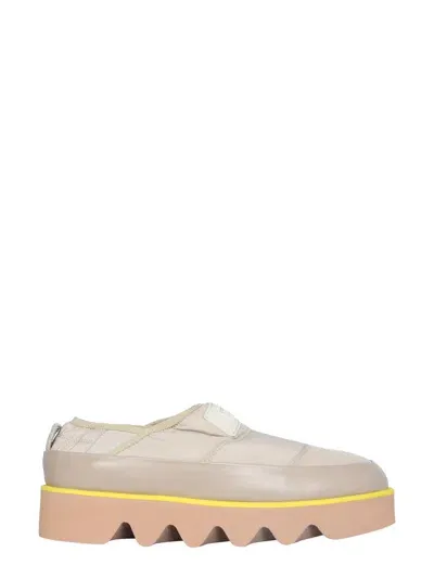 Msgm Puffed Sneakers In Beige