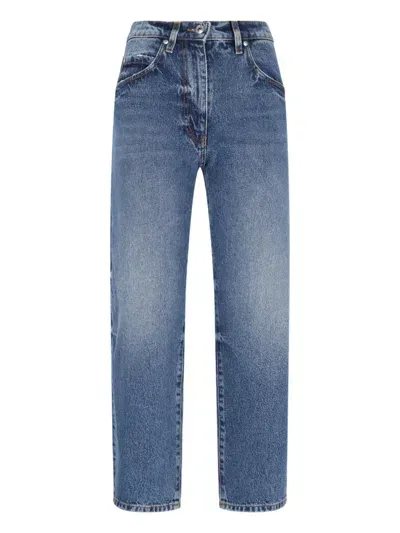 Msgm Straight Jeans In Blue