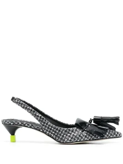 Msgm 55mm Leather Pumps In Black