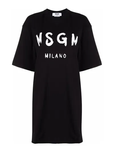 Msgm T-shirt In Black