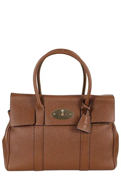 Mulberry Bayswater Two Tone Small Classic Grain In Oak