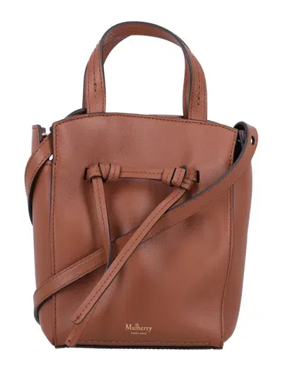 Mulberry Clovelly Small Top Handle Bag In Brown