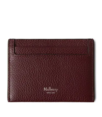 Mulberry Continental Card Holder In Black Cherry