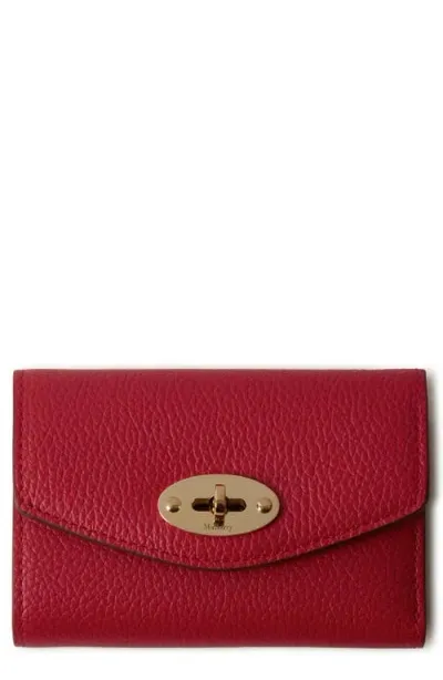 Mulberry Darley Folded Leather Wallet In Scarlet Red