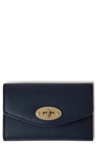 Mulberry Darley Leather Trifold Wallet In Night Sky