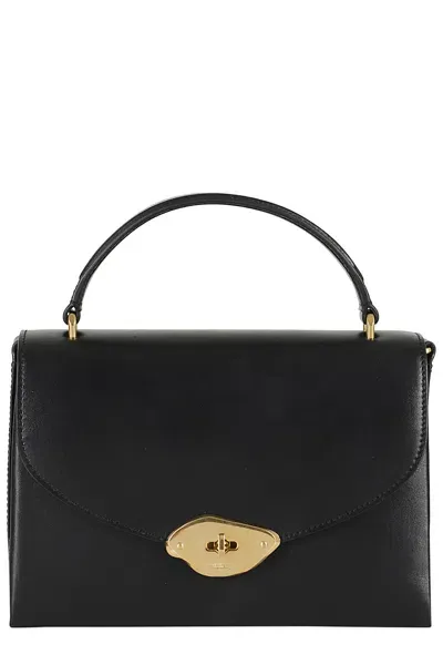 Mulberry Lana Logo-engraved Tote Bag In Black