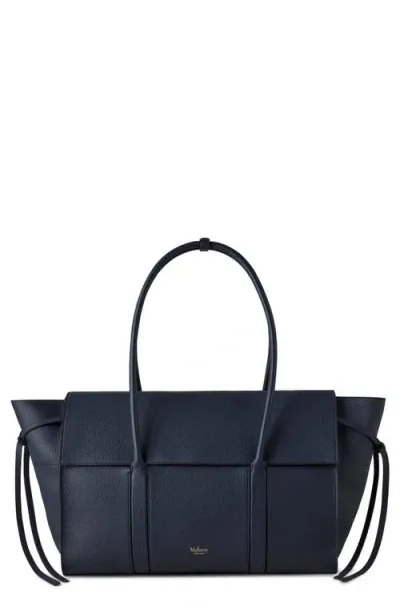 Mulberry Large Soft Bayswater Leather Satchel In Night Sky