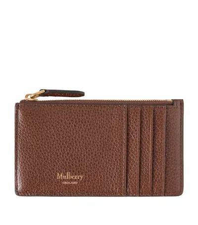 Mulberry Kids' Leather Continental Card Holder In Brown