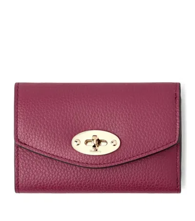 Mulberry Leather Darley Wallet In Burgundy