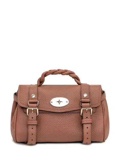 Mulberry Mini Alexa Heavy Grain In Chestnut