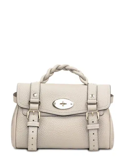 Mulberry Mini Alexa Heavy Grain In White