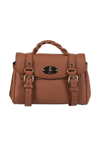 Mulberry Mini Alexa Heavy Grain In Chestnut