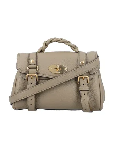 Mulberry Mini Alexa Shoulder Bag In Linen Green