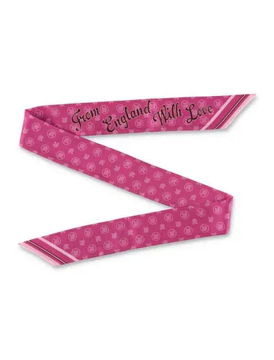 Mulberry Logo-print Scarf In Mberry Pnk-pwdr Rose