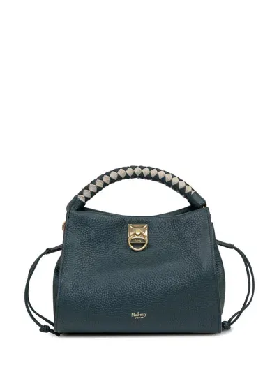 Mulberry Small Iris Bag Handle Heavy Grain In  Green-chalk