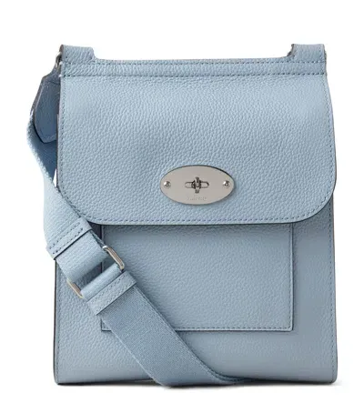 Mulberry Small Leather Antony Messenger Bag In Blue