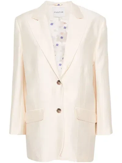 Munthe Manchester Single-breasted Blazer In Cream