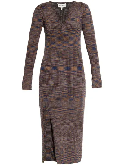 Munthe Ribbed-knit Dress In Braun