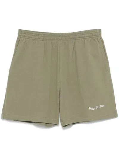 Museum Of Peace And Quiet Cotton Bermuda Shorts In Green