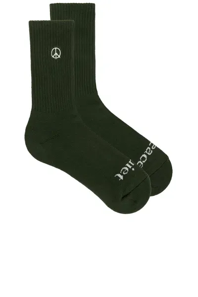 Museum Of Peace And Quiet Icon Socks In Pine