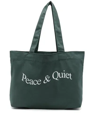 Museum Of Peace And Quiet Bag With Logo In Green