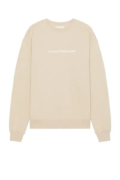 Museum Of Peace And Quiet Mopq Crewneck In Taupe