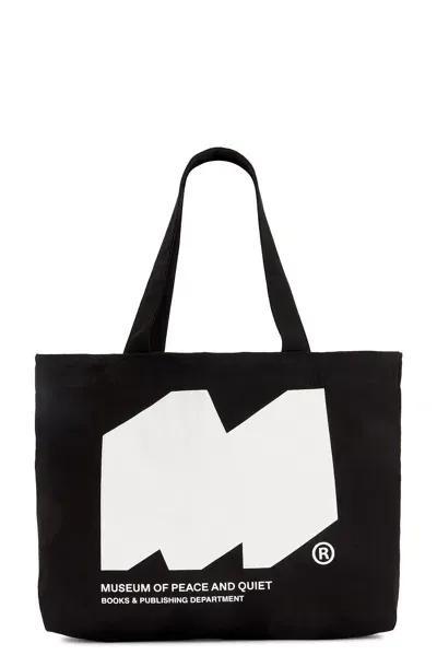 Museum Of Peace And Quiet Museum Publishing Tote Bag In Black