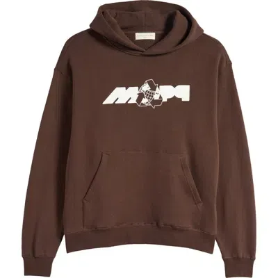 Museum Of Peace And Quiet Museum Of Peace & Quiet Recycle Logo Graphic Cotton Hoodie In Brown