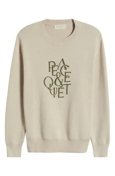 Museum Of Peace And Quiet Museum Of Peace & Quiet Serif Jacquard Sweater In Bone