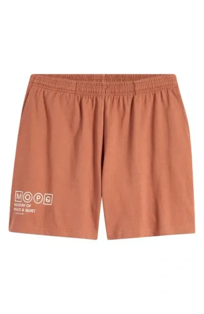 Museum Of Peace And Quiet Museum Of Peace & Quiet Simple Living Cotton Sweat Shorts In Coral