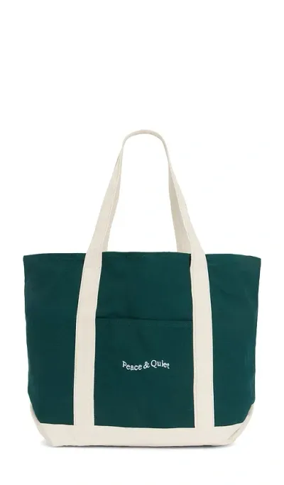 Museum Of Peace And Quiet Wordmark Boat Tote In Pine