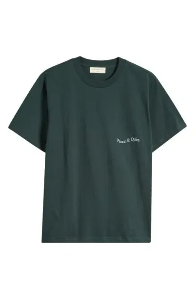 Museum Of Peace And Quiet Museum Of Peace & Quiet Wordmark Cotton Graphic T-shirt In Pine