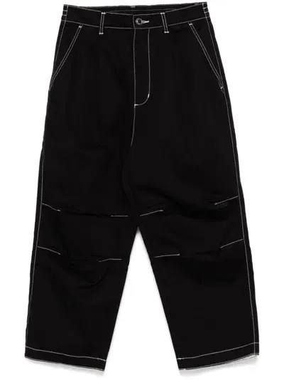 Musium Div. Contrast Stitching Pants In Black