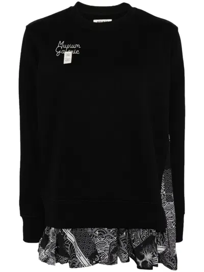 Musium Div. Embroidered Sweatshirt In Schwarz