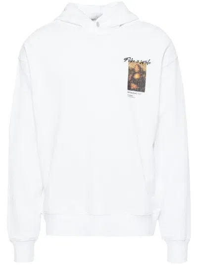 Musium Div. Graphic Hoodie In White