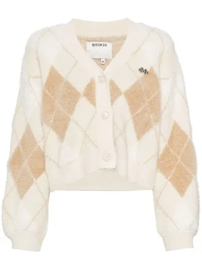 Musium Div. Logo-embellished Cardigan In Neutrals