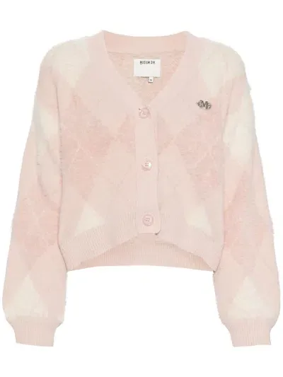 Musium Div. Logo-embellished Cardigan In Pink