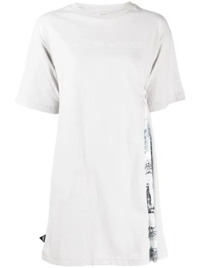 Musium Div. Logo-print T-shirt Dress In Grau