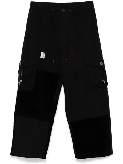 Musium Div. Patchwork Pants In Black