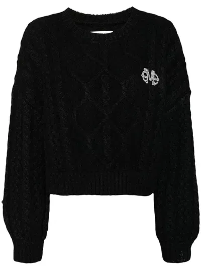 Musium Div. Relax Cable-knit Jumper In Black