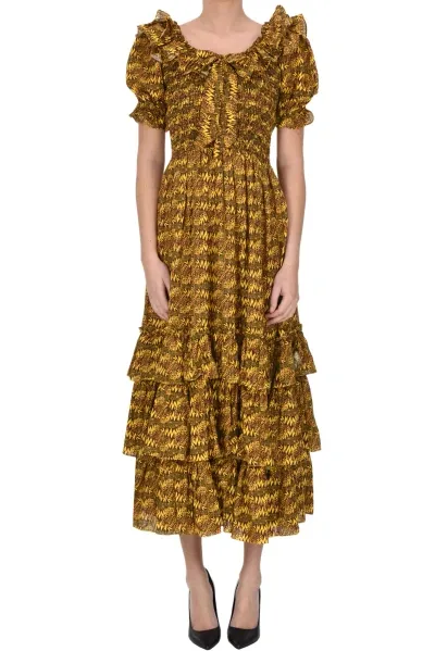 Muzungu Sisters Lola Bengala Tiger Dress In Yellow