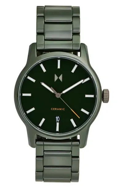 Mvmt Classic Ii Ceramic Bracelet Watch, 44mm In Green