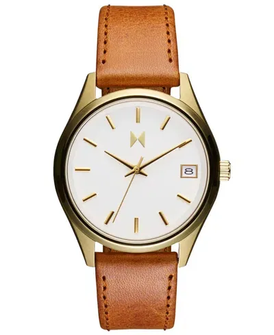 Mvmt Women's Rise Boyfriend Tan Leather Watch 36mm