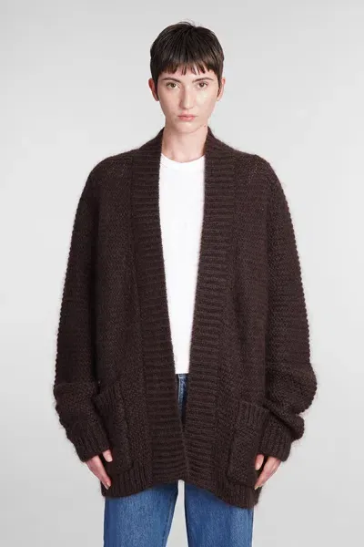 Mvp Wardrobe Baima Cardigan In Brown Wool