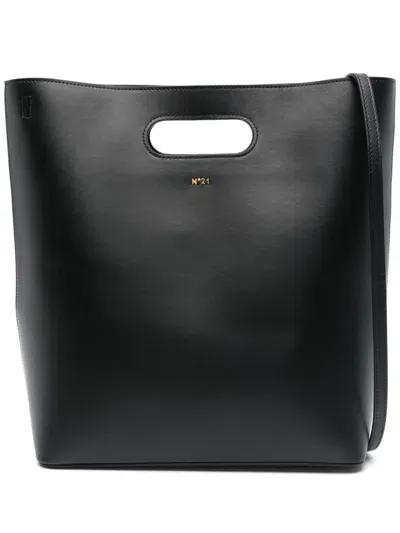 N°21 Logo-lettering Tote Bag In Black