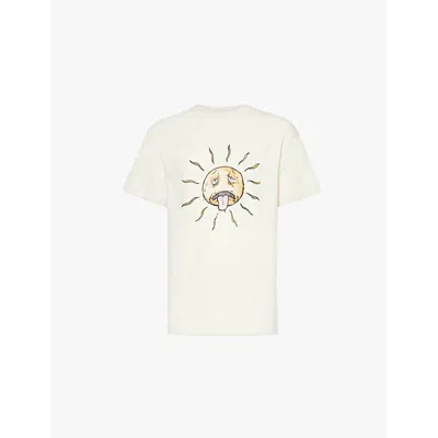 Nahmias Mens Antique White Sun Graphic-print Cotton-jersey T-shirt