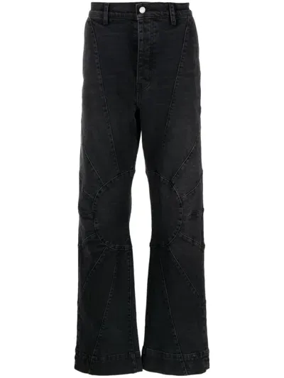 Nahmias Worker Straight-leg Cotton Trousers In Black