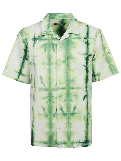 Nahmias Tie-dye Print Cotton Shirt In Green