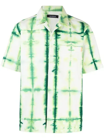 Nahmias Tie-dye Print Short-sleeve Shirt In Green