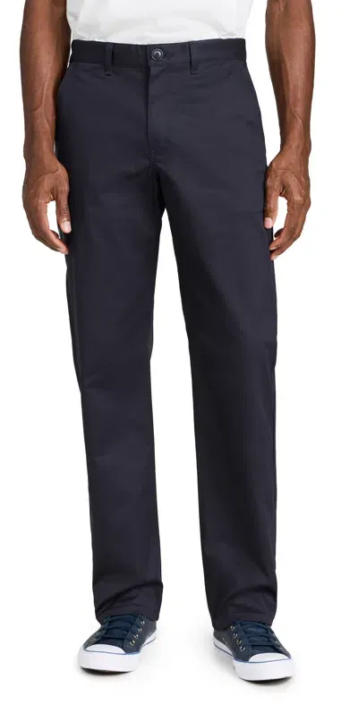 Naked & Famous Straight Chino Navy Stretch Twill Pants Navy